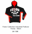 Fedor Col. Industrial Pullover Hoody Black